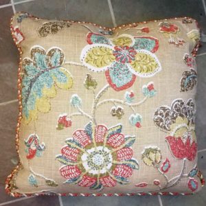 Floral and Khaki Decorative Pillow Great Finds and Design Pewaukee