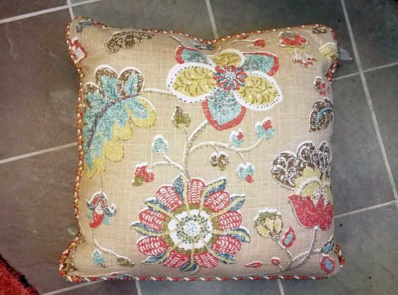Floral and Khaki Decorative Pillow Great Finds and Design Pewaukee
