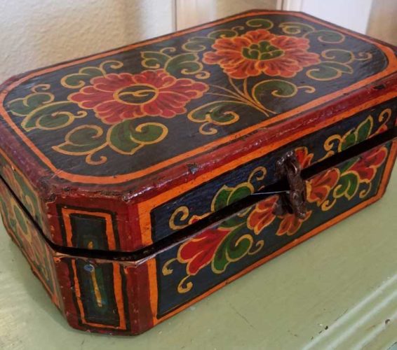 Hand Painted Tibetan Box Pewaukee Gifts and Antiques Great Finds and Design