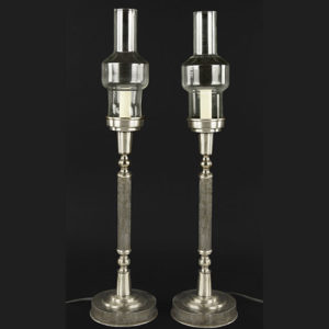 Pair of Stainless Steel Table Lamps Great Finds and Design Pewaukee WI