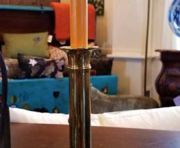 Single Adjustable Brass Candlestick